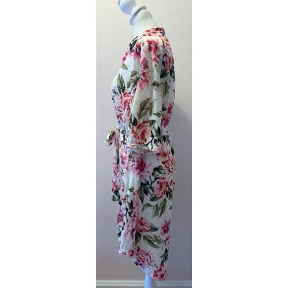 SHOW ME YOUR MUMU Shortsleeve Floral Robe Lingerie Lounge Valentine's Bridal - Picture 3 of 5